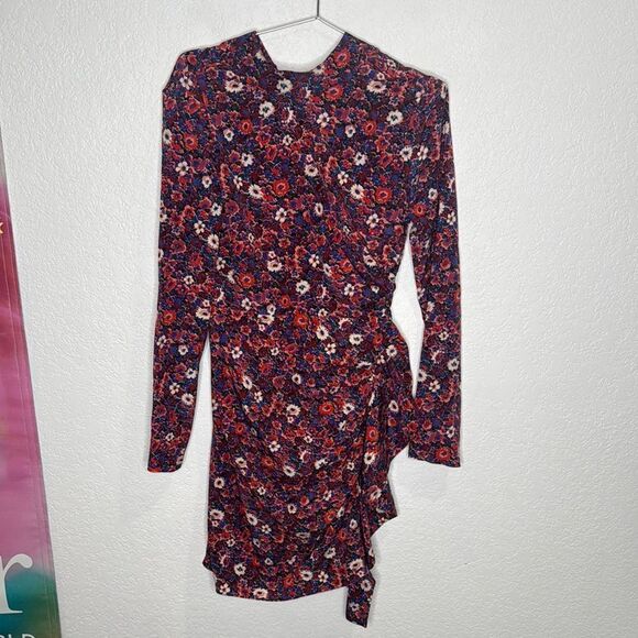 NWT Veronica Beard Louella Ruched Floral Mini Dress Stretch Silk Size 4 - Picture 2 of 16